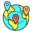 globe, map, trip, pin, world, gps, earth, travel 