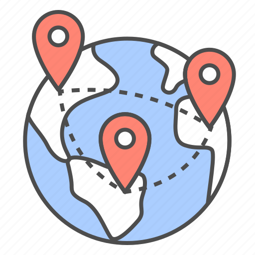 Globe, map, trip, pin, world, gps, earth icon - Download on Iconfinder
