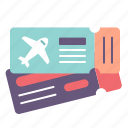 ticket, boarding pass, flight, tourism, fly, plane, airplane, trip