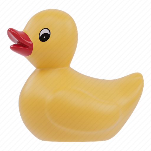 Toy, duck, toys, bath, kid, game, rubber 3D illustration - Download on Iconfinder