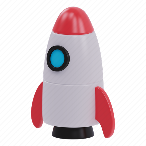 Toy, rocket, kids, kid, child, baby, children 3D illustration - Download on Iconfinder
