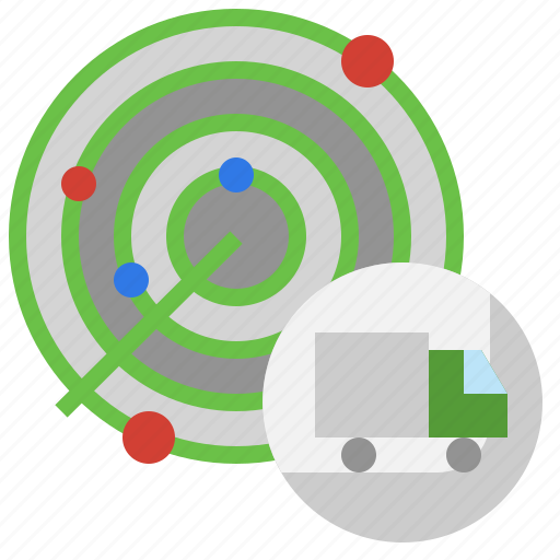 Radar, delivery, truck, lorry, location, gps icon - Download on Iconfinder