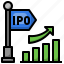 ipo, trend, growth, investment, flag 