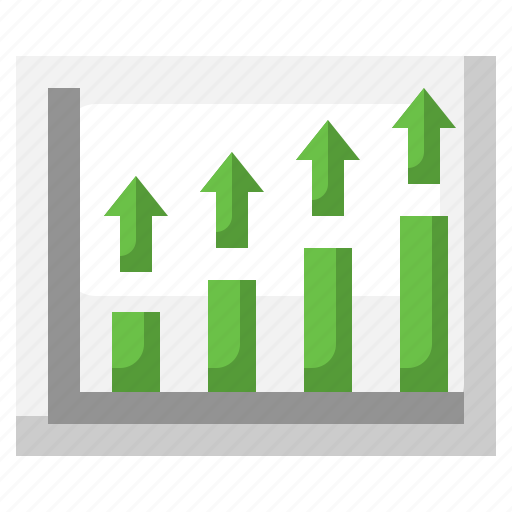 Bar, graph, up, arrow, statistics, growth, analytics0a icon - Download on Iconfinder