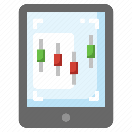 Ipad, trading, stock, graph, chart icon - Download on Iconfinder
