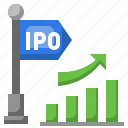 ipo, trend, growth, investment, flag