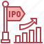 ipo, trend, growth, investment, flag 