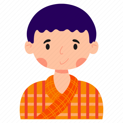 Gho, traditional, uniform, colorful, style, culture icon - Download on Iconfinder