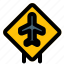 airport, airplane, signal, layout, signpost, traffic, road