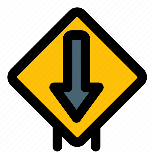 Down, arrow, signpost, layout, traffic, signal, road icon - Download on Iconfinder