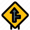 arrow, intersection, navigation, road, signal, layout, signpost
