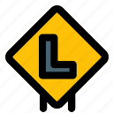 l-shape, road, signal, layout, signpost, traffic