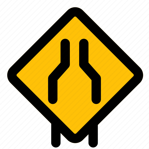 Narrow, road, signal, layout, signpost, traffic, rules icon - Download on Iconfinder