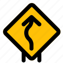 curve, road, signal, layout, signpost, traffic