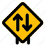 arrows, both ways, signal, layout, signpost, traffic, road 