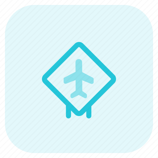 Airport, traffic, airplane, travel, road sign icon - Download on Iconfinder