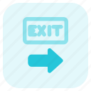 exit, traffic, sign board, arrow