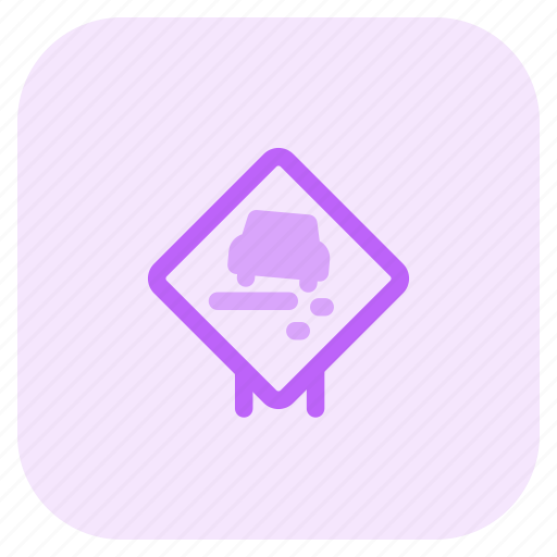 Slippery, pictogram, traffic, road, sign, car icon - Download on Iconfinder