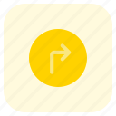 turn, right, traffic, arrow, direction