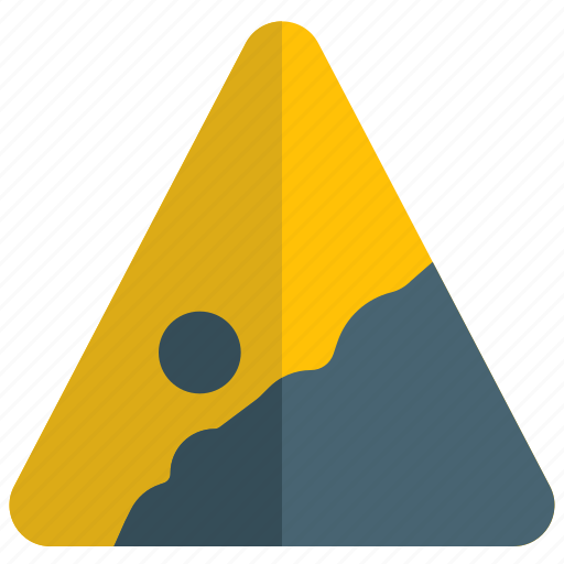 Falling, rocks, fall, traffic icon - Download on Iconfinder