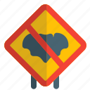 forbidden, bat, traffic, prohibited, not allowed