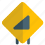 slope, arrow, road sign, traffic 