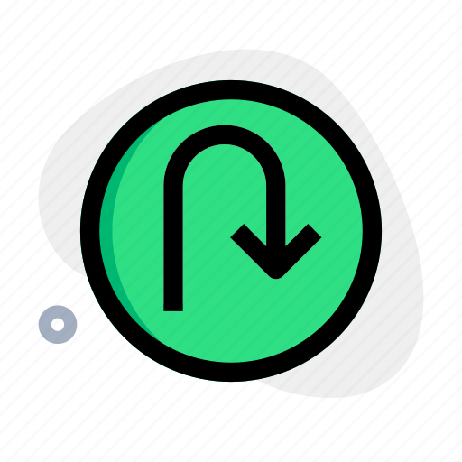U, turn, arrow, direction, traffic icon - Download on Iconfinder