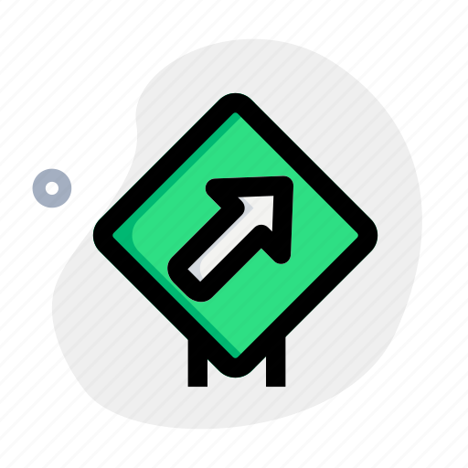 Up, right, way, arrow, direction, traffic icon - Download on Iconfinder
