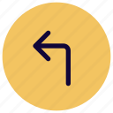 turn, left, arrow, traffic