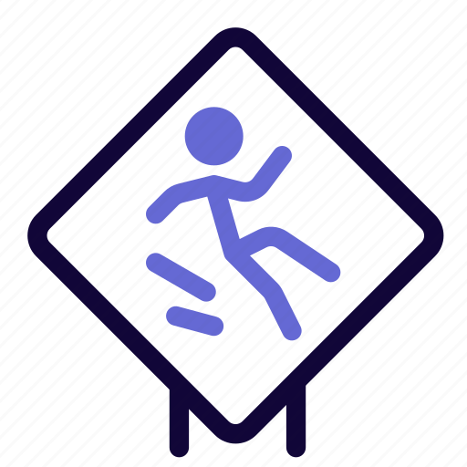 Wet, floor, slippery, traffic icon - Download on Iconfinder
