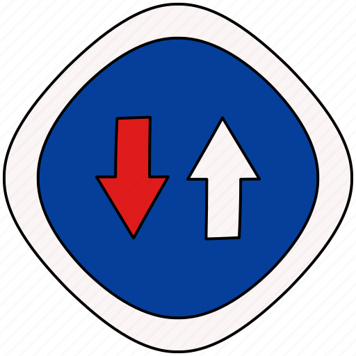 Advantage, drive, road, sign icon - Download on Iconfinder