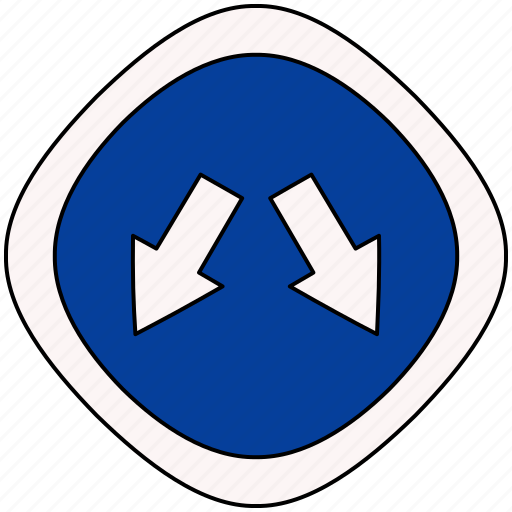 Arrow, dubble, traffic, two, way icon - Download on Iconfinder
