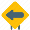 lane, left, arrow, direction, navigation