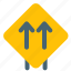 arrows, traffic, safety, road, signpost 