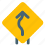 curve, route, location, navigation, signpost 