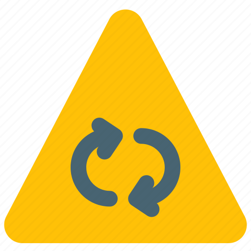 Alert, loop arrows, traffic, safety, road, signpost icon - Download on Iconfinder