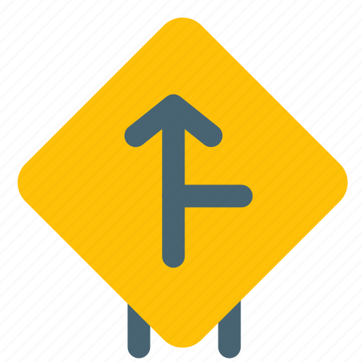 Arrow, direction, traffic, safety, road, signpost icon - Download on Iconfinder