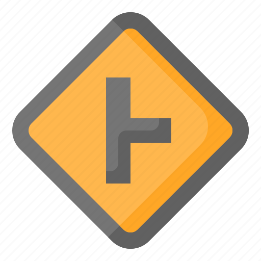 Side road right, side road left, direction, traffic, road, sign, signaling icon - Download on Iconfinder