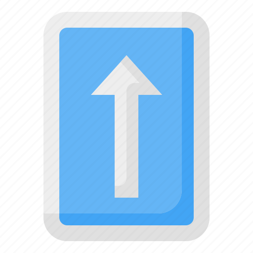One way, straight, arrow, direction, traffic, sign, signaling icon - Download on Iconfinder