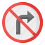no turn right, no turn left, arrow, direction, traffic, sign, signaling 