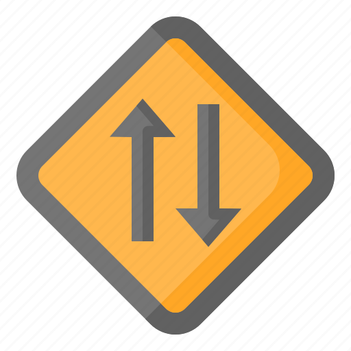 Two ways, arrow, direction, traffic, road, sign, signaling icon - Download on Iconfinder
