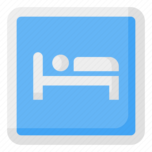 Hotel, hostel, motel, traffic, road, sign, signaling icon - Download on Iconfinder