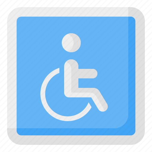 Handicapped, handicap, disability, wheelchair, traffic, sign, signaling icon - Download on Iconfinder