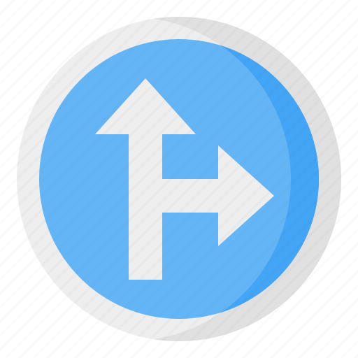 Go straight or right, go straight or left, direction, arrow, traffic, sign, signaling icon - Download on Iconfinder