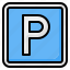 parking, sign, area, lot, traffic, road, signaling 