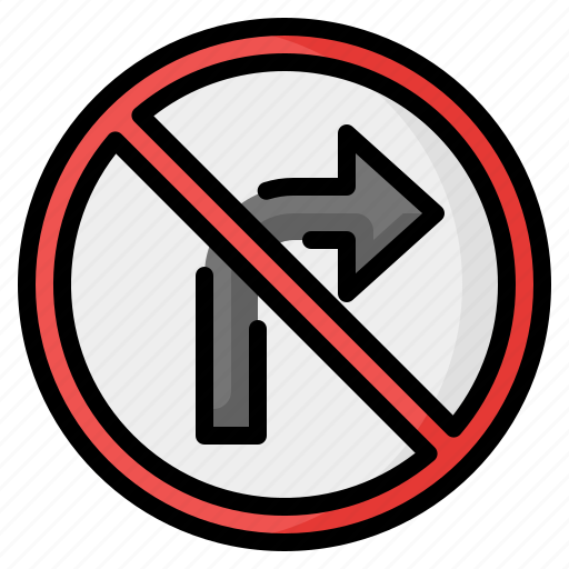 No turn right, no turn left, arrow, direction, traffic, sign, signaling icon - Download on Iconfinder