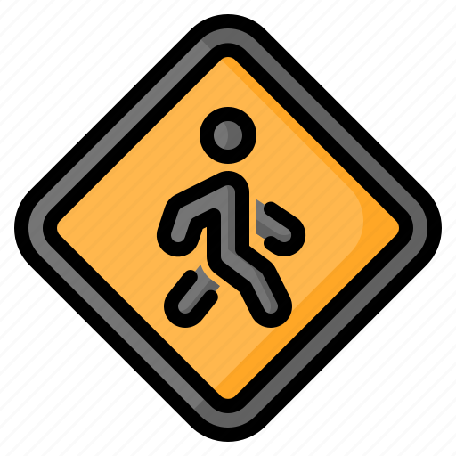Pedestrian, zebra, crossing, crosswalk, traffic, sign, signaling icon - Download on Iconfinder
