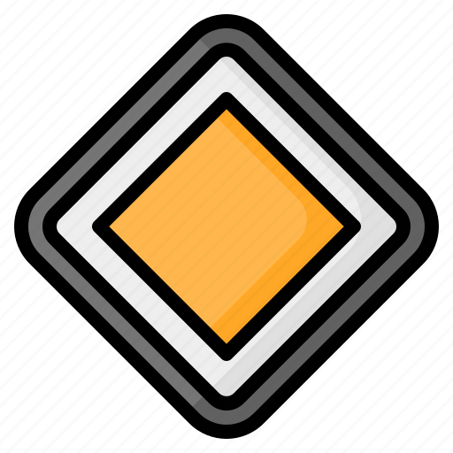 Priority, warning, traffic, road, street, sign, signaling icon - Download on Iconfinder