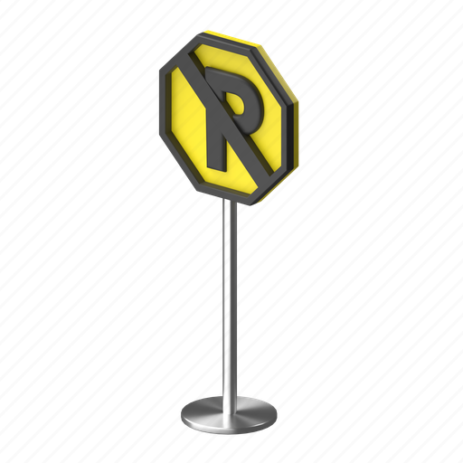 No parking, sign, stop, traffic 3D illustration - Download on Iconfinder