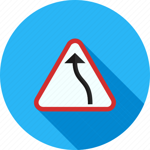 Bend, danger, left, road, sign, traffic, transportation icon - Download on Iconfinder